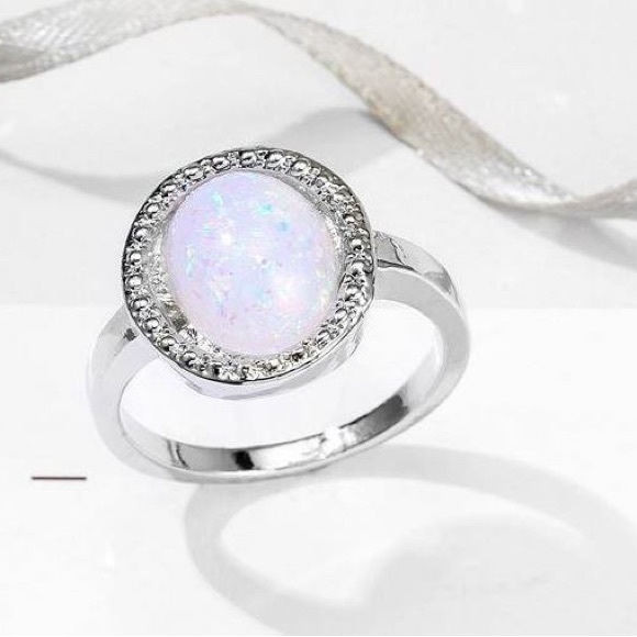 Haloed Opal Ring - Picture 1 of 6